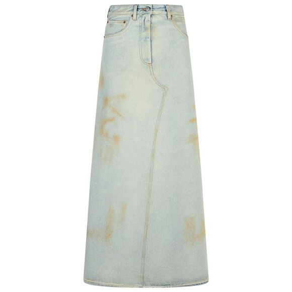 Mm6 Maison Margiela Blue Denim Skirt Women